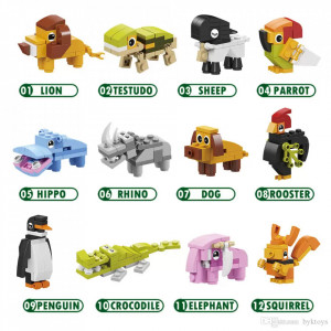 Set de construit 12 in 1 - Regatul Animalelor