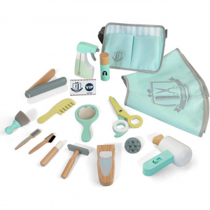 Set de Frizerie pentru Copii Hair Dresser - Jucarie din Lemn pentru Tuns si Infrumusetare 