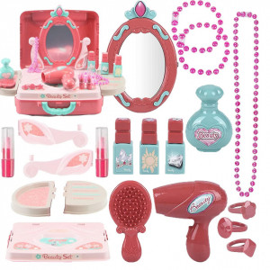 Set de jucarii pentru machiaj, Salonul de Frumusete in Valiza plastic 3 in 1 - Img 4
