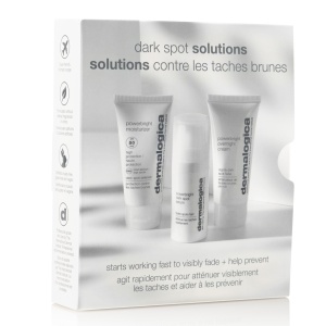 Set Dermalogica Dark Spot Solutions Kit, Crema PowerBright Moisturizer SPF 50, 12 ml + Ser PowerBright Anti-Pete Pigmentare pentru Dimineata, 10 ml + Crema PowerBright cu Vitamina C pentru Noapte, Fata & Gat, 15 ml