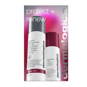 Set Dermalogica Protect + Renew, Ser anti-rid cu retinol Dynamic Skin, 10 ml + Ser anti-rid cu retinol si SPF 50 Dynamic Skin, 15 ml