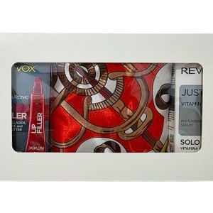 Set Cadou Elysa – Ser Revox Vitamin C 20% 30ml, Lip Filler Revox 12ml, Esarfa rosie