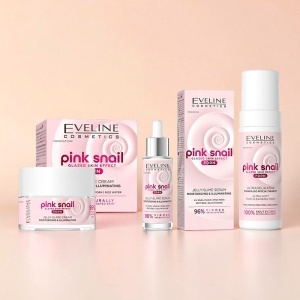 Set Eveline Pink Snail PDRN – Crema Hidratanta si Iluminatoare 50 ml + Ser Facial 30 ml + Spuma Curatare 150 ml
