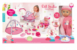 Set ingrijire pentru papusi Deluxe Pink Love