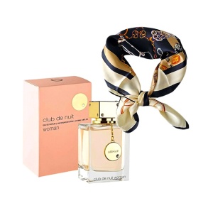 Set Selmira cu Apa de Parfum, Femei Armaf, Club De Nuit, 105 ml si esarfa 
