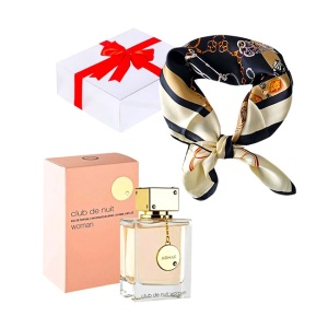 Set Selmira cu Apa de Parfum, Femei Armaf, Club De Nuit, 105 ml si esarfa