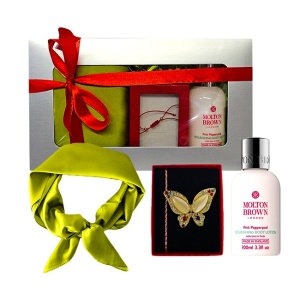 Set Timel Lotiune de corp, 100 ml,  martisor si esarfa cu matase