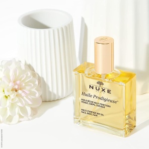 Set Ulei multifunctional 100 ml + Roll On pentru fata si decolteu Huile Prodigieuse Or 8 ml, Nuxe - Img 2