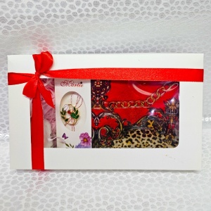 Set Veloria esarfa, lotiune corp 30 ml, martisor brosa