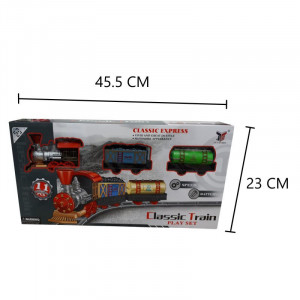 Trenuletul electric Express, cu sunete si lumini, 11 piese, dimensiuni