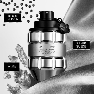 V R Spicebomb Metallic Musk Apa de Parfum 90 ml, Barbati - Img 3