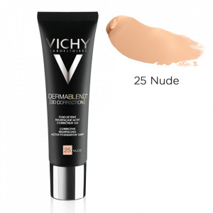 Vichy DermaBlend 3D Correction Fond de ten corector cu actiune de nivelare 16h SPF25, 25