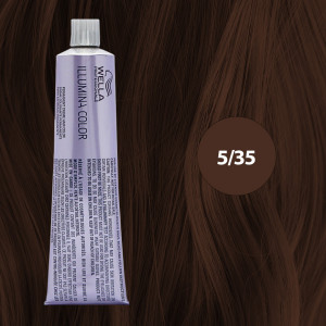 Vopsea de par permanenta Wella Professionals Illumina Color 5/35