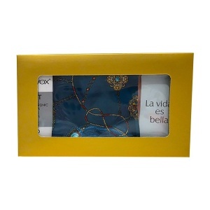 Set Elysa - Apa de Parfum La Vida es Bella Fragrance World 50ml Femei, Ser Revox Hyaluronic Acid 5% 30ml, Esarfa