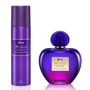 Antonio Banderas Set Her Secret Desire Apa de Toaleta 50 ml + Deodorant 150 ml, Femei - Img 2