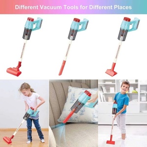 Aspirator de jucarie pentru copii, set de curatenie cu accesorii, model vertical, multicolor, 69,5 cm - Img 3
