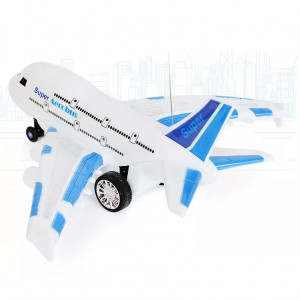 Avion SuperAerobus de jucarie cu telecomanda, lumini si sunete