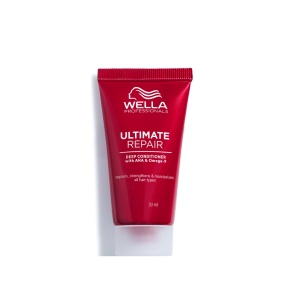 Balsam tratament cu AHA & Omega 9 pentru par deteriorat travel size Ultimate Repair, 30 ml, Wella Professionals