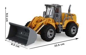 Buldozer de jucarie cu sunete si lumini, scara 1:16, cupa mobila, pentru copii 3+ ani - Img 3