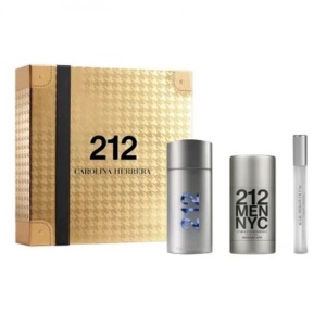 Carolina Herrera 212 Men, Apa de Toaleta, 100 ml + 10 ml si Deostick 75 ml