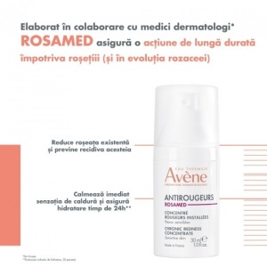 Concentrat pentru roseata persistenta Rosamed Avene, 30 ml