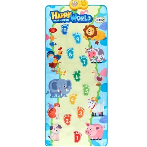 Covor Muzical Interactiv pentru Copii, Sunete de Animale si 23 Melodii, 158x70 cm