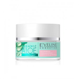 Crema-gel hidratanta si calmanta Eveline Cosmetics Organic Aloe + Collagen 50 ml