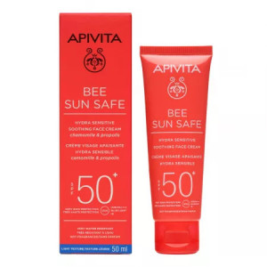 Crema protectie solara ten sensibil SPF50 Apivita Bee Sun Safe, 50 ml