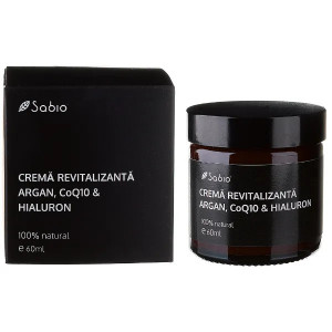 Cremă revitalizantă Argan CoQ10 & Hialuron, Sabio