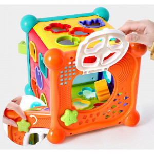 Cub Educativ cu 8 Activitati - Telefon si Telecomanda incluse, 20x20 cm