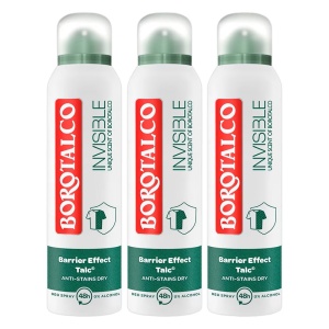 Deodorant spray Invisible Original, 3 x 150 ml, Borotalco