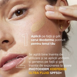 Fluid nuantator cu protectie solara fototip 2 SPF50+ Bioderma Photoderm Xdefense, 40 ml