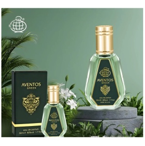 Fragrance World Aventos Green, Apa de Parfum, Barbati, 50 ml