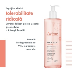 Gel de curatare delicat pentru pielea sensibila Xeracalm Nutrition, 750 ml, Avene