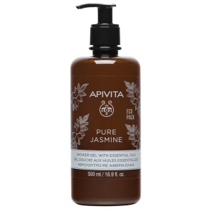 Gel de dus cu uleiuri esentiale Pure Jasmin Apivita, 500 ml
