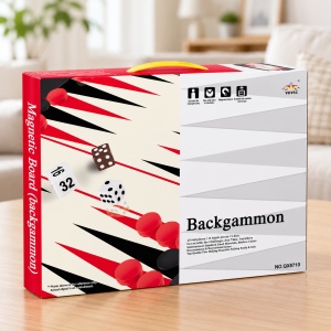 Joc de societate magnetic Table Backgammon, 33 piese, pentru 2 jucatori - Img 2