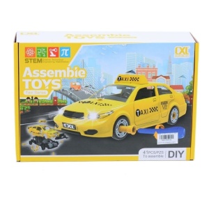 Jucarie STEM DIY Masina Taxi de Asamblat – 41 Piese