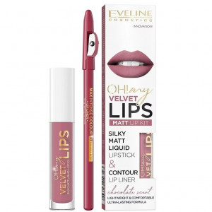 Kit Eveline Cosmetics Oh! My Velvet Lips, 13 Brownie Biscotti