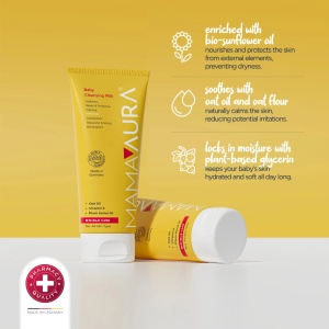 Lapte de curatare pentru bebelusi Baby Care Mamaaura, 200 ml