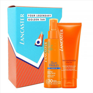 Lotiune si spray Lancaster Duo Pack Sun Beauty Golden Tan Maxl Oil Free Milk Sprat Spf 30, Soothing Moisturizer