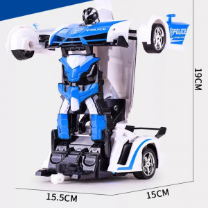 Masina TRANSFORMER AUTObot Politie cu Telecomanda - Img 5