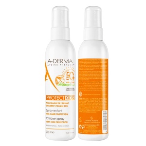 Pachet A-Derma Protect – Spray protectie solara copii SPF 50+, 200 ml + Lotiune reparatoare after sun Protect AH, 250 ml
