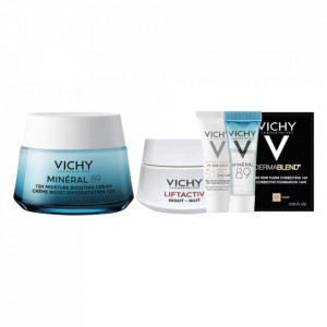 Pachet Crema intens hidratanta 72h pentru toate tipurile de ten Vichy Mineral 89, 50 ml - Img 2