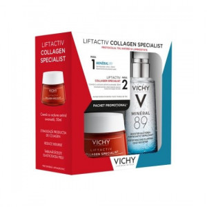 Pachet Vichy Liftactiv Collagen Specialist 50ml + Gel booster mineral 89, 50ml