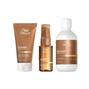Pachet Wella Professionals Ultimate Smooth – Sampon, 100 ml + Masca, 75 ml + Ulei Miracle Serum, 30 ml