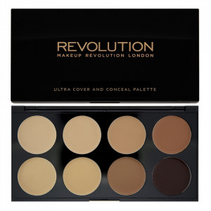 Makeup Revolution Face Ultra Cover And Concealer Palette Medium - Dark