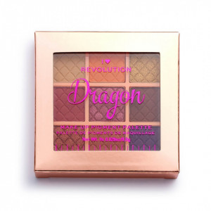 Makeup Revolution, I Heart Revolution, Vegan, Eyeshadow Palette, Dragon, 9 pcs, 7.2 g