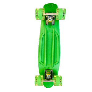 PennyBoard pentru copii, cu roti luminoase, verde, back