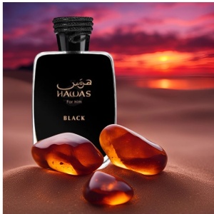 Rasasi Hawas Black, Apa de parfum, Barbati, 100 ml