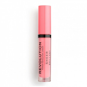 Makeup Revolution, Sheer Brillant, Vegan, Lip Gloss, 139, Cutie, 3.5 ml